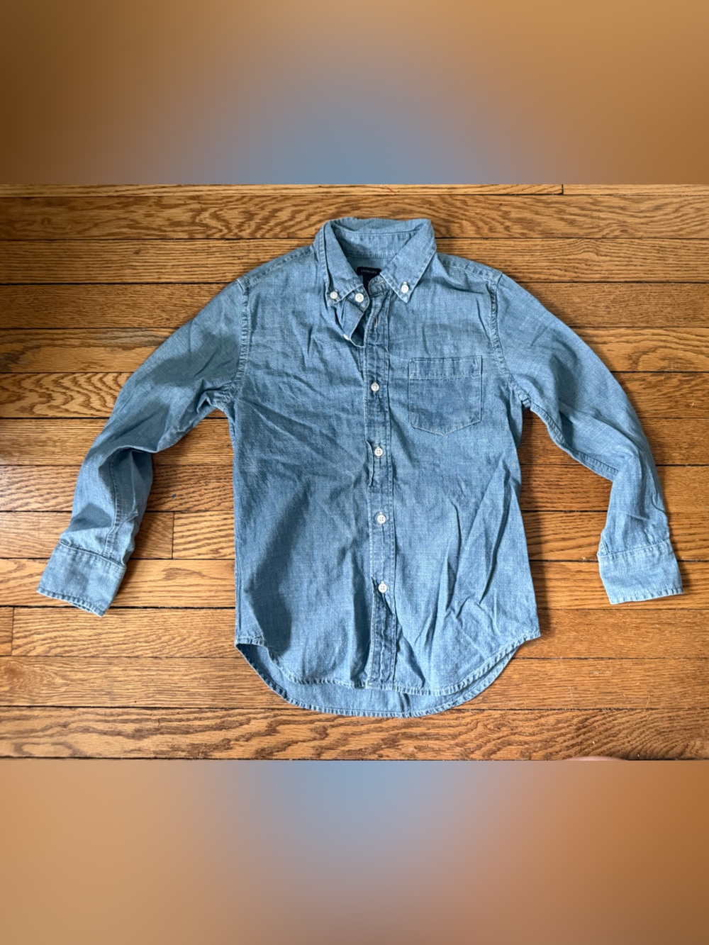 Crewcuts Light Blue Chambray Button-Down Shirt - Size 8
